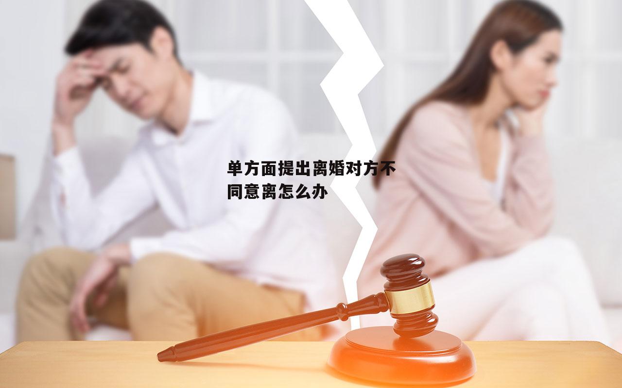 单方面提出离婚对方不同意离怎么办